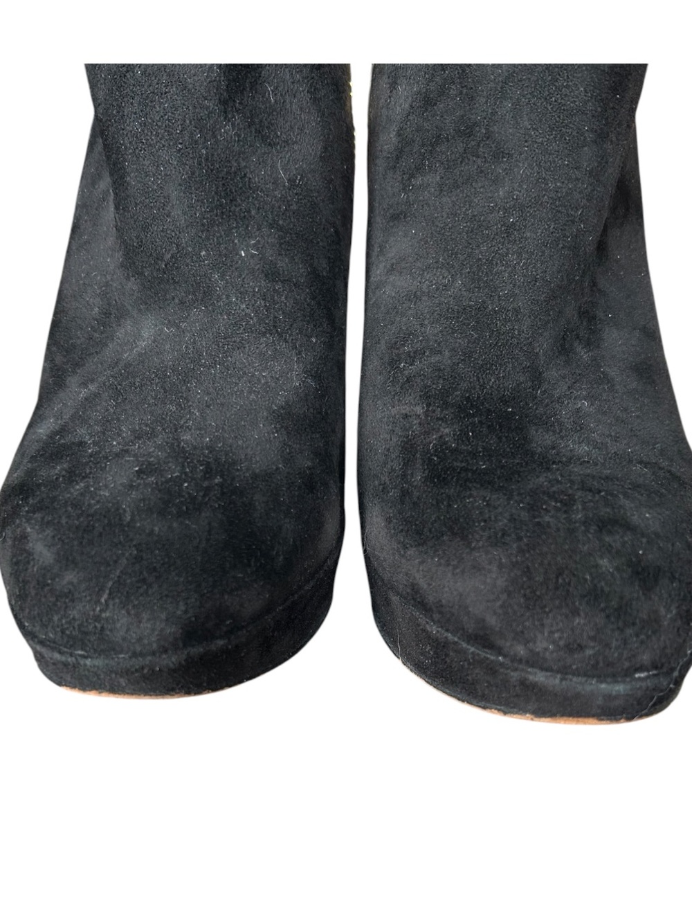 Vince Camuto Elvin Stiletto Booties Black Suede Textured Snake Excellent 9.5 - Picture 4 of 9